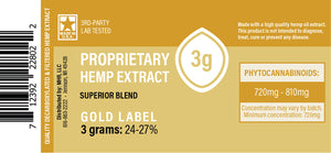 Proprietary Hemp Extract - Gold Label